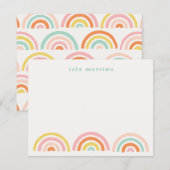 Kinder regenbogen Kaart - Tangerine (Voorkant / Achterkant)