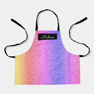 Kinder regenboog Glitter, gepersonaliseerd Schort