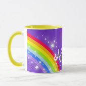 Kinder regenboog paarse rode mok (Links)