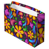 Kinder regenboogkleur abstract groot cadeauzakje (Achterkant Gekanteld)