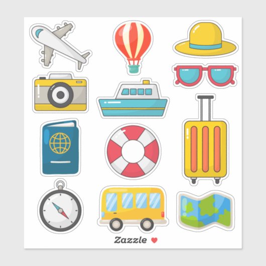 Kinder reizen sticker (Vel)