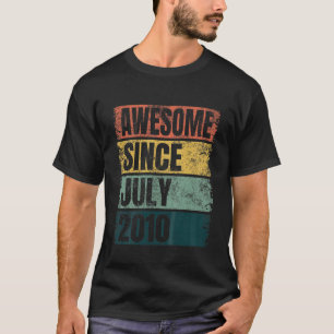Kinder retro kleuren 11e verjaardag voor kinderen t-shirt