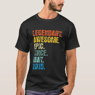 Kinder retro Legendary sinds mei 2015 T 7 jaar oud T-shirt