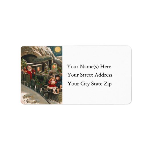 Kinder Ride Santa Claus Train Etiket (Voorkant)