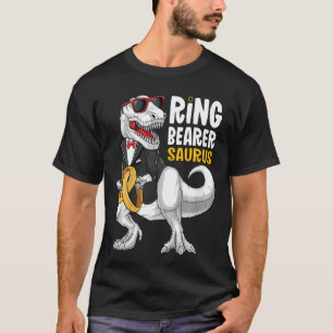 Kinder ringdrager saurus tux t rex bruiloft jongen t-shirt