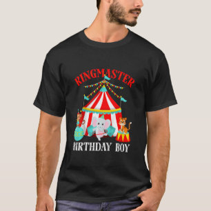 Kinder Ringmaster Birthday Boy Circus Theme Bday F T-shirt
