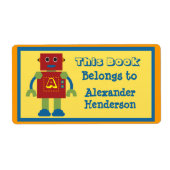 Kinder Robot Monogram Boek Sticker (Voorkant)