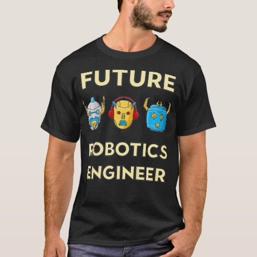 Kinder Robots voor Kids Future Robotics Engineer T-shirt (Voorkant)