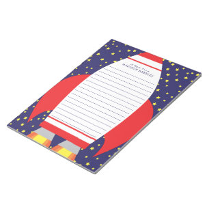 Kinder Rocket Space Ship Personal Briefpapier note Notitieblok
