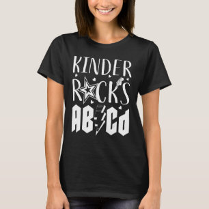Kinder Rocks ABCD Eerste dag kleuterschool T-shirt