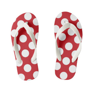 Kinder rode en witte Polka Dot Teenslippers