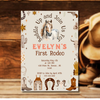 Kinder Rodeo Cowboy Rustiek Western Kaart
