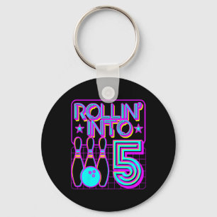 Kinder Rollin in 5 Bowling Bowler 5th Birthday Par Sleutelhanger