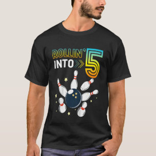 Kinder Rolling In 5 Jaar Oud Verjaardag Bowling B T-shirt