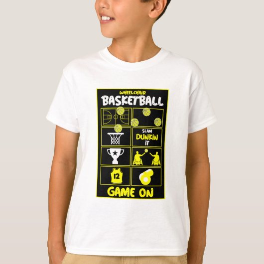 Kinder rolstoelBasketbalspelers T-shirt (Voorkant)