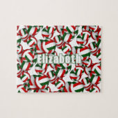 kinder rood groen volleybal team kleuren legpuzzel (Horizontaal)