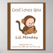 Kinder Room Scripts, God houdt van je lul aap Poster (Voorkant)