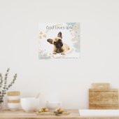 Kinder Room Scripts houden van je Franse Bulldog Poster (Keuken)