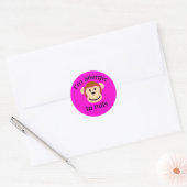 Kinder roze aap allergie alert sticker (Envelop)
