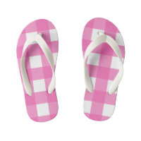 Kinder roze en witte buffels Teenslippers controle