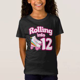 Kinder Schaats Partij - 12e verjaardag - Rollschaa T-shirt
