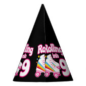Kinder Schaats Partij - 9e verjaardag - Rollschaat Feesthoedjes (Achterkant)