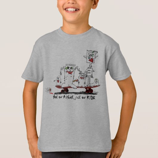 Kinder Schaats Shirt Skateboarden T Shirt (Voorkant)
