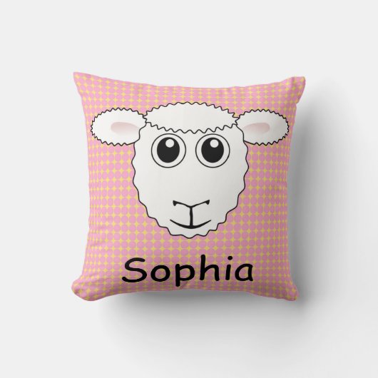 Kinder schapenlamp kussen (Voorkant)