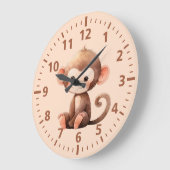 Kinder schattige aap bruine perzik grote klok (Hoek)