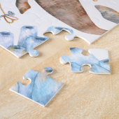 kinder schattige foto op het strand legpuzzel (Zijkant)