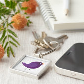 Kinder schattige geboorte sleutelhanger (Zijkant)