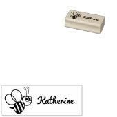 Kinder schattige hommel gepersonaliseerde bijen Ca Rubberstempel (Gestempeld)
