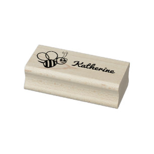 Kinder schattige hommel gepersonaliseerde bijen Ca Rubberstempel