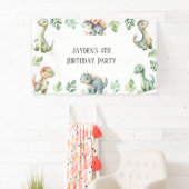 Kinder Schattigee dinosaurus thema verjaardagsfees Spandoek (Insitu)