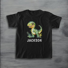 Kinder Schattigee gepersonaliseerde dinosaurus T-shirt