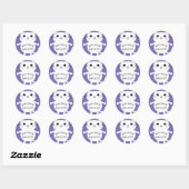 Kinder Schattigee kitty kat naam envelop seal Stic Ronde Sticker (Vel)