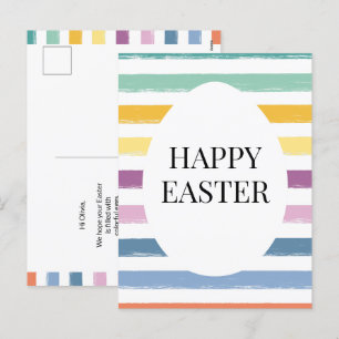 Kinder Schattigee Kleurrijke Happy Easter Egg Mode Feestdagenkaart
