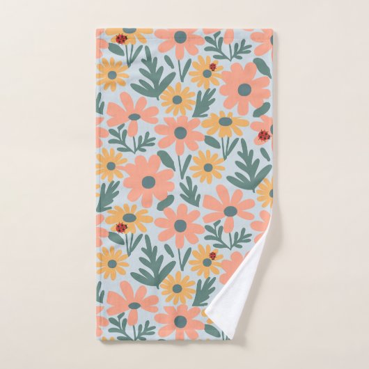 kinder Schattigee Ladybug Polka dot Daisy Flower P Bad Handdoek (Handdoek)