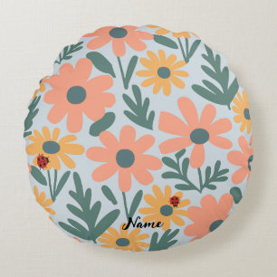 kinder Schattigee Ladybug Polka dot Daisy Flower P Rond Kussen