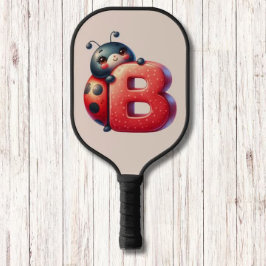 Kinder Schattigee lieveheersbeestje Monogram Lette Pickleball Paddle