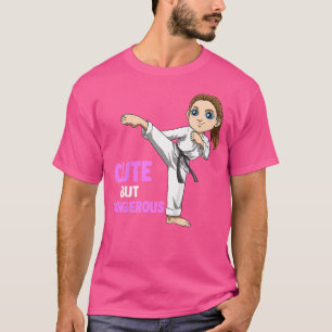 Kinder Schattigee maar gevaarlijke karate meisje T-shirt
