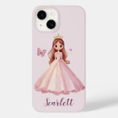 Kinder Schattigee Princess Sparkle gepersonaliseer Case-Mate iPhone Case (Achterkant)