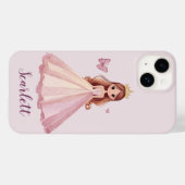 Kinder Schattigee Princess Sparkle gepersonaliseer Case-Mate iPhone Case (Achterkant (horizontaal))