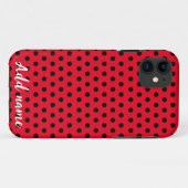 kinder Schattigee rode lieveheersbeestje Polka dot Case-Mate iPhone Case (Achterkant (horizontaal))