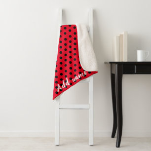 kinder Schattigee rode lieveheersbeestje Polka dot Sherpa Deken