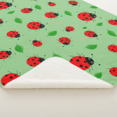 kinder Schattigee rode lieveheersbeestje Polka dot Sherpa Deken (3/4)