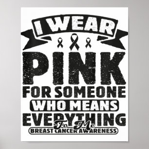 Kinder Schattigee Roze Lint Familie Borstkanker Aw Poster