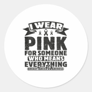 Kinder Schattigee Roze Lint Familie Borstkanker Aw Ronde Sticker