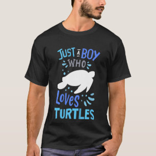 Kinder schildpad is gewoon een jongen die van schi t-shirt