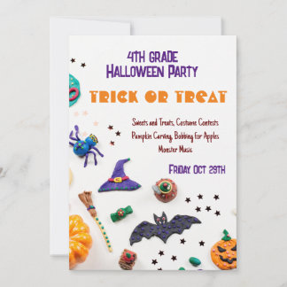 Kinder School Fun Halloween Uitnodiging